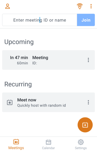 GoToMeeting Android Homepage