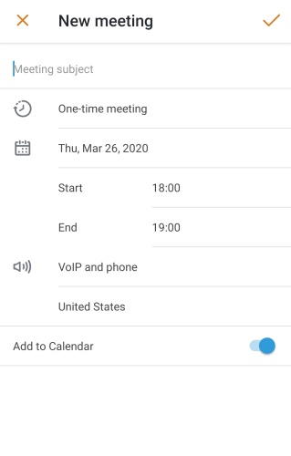 GoToMeeting Android New Meeting