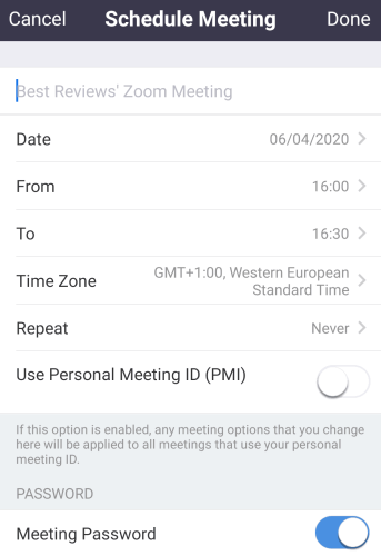 Zoom Android Schedule Meeting